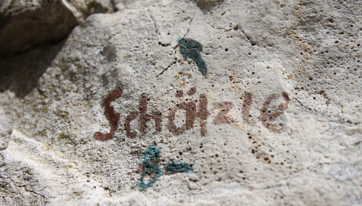 Routenname "Schätzle" am Reußenstein, Schwäbische Alb. | © DAV/Steffen Reich